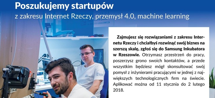 SAMSUNG Inkubator poszukuje startupów